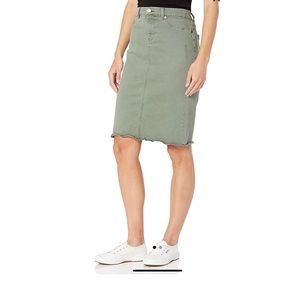 Blank NYC Olive Green Denim Pencil Skirt (Size 25)